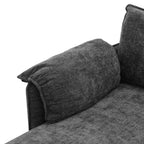 147" L Shape Pull-Out Sectional Sofa Bed with Ottoman