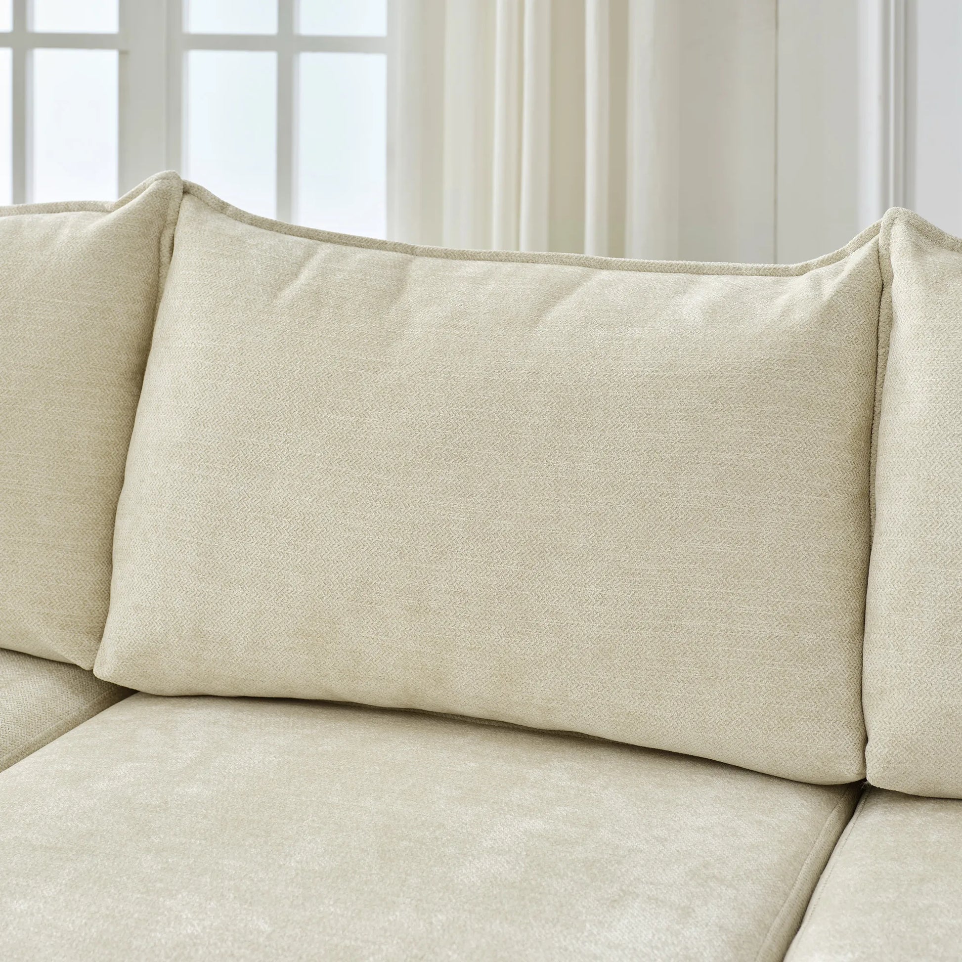 147" L Shape Pull-Out Sectional Sofa Bed with Ottoman