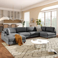 163'' Modular Sectional Sofa with Ottoman