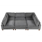 163'' Modular Sectional Sofa with Ottoman
