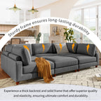 163'' Modular Sectional Sofa with Ottoman
