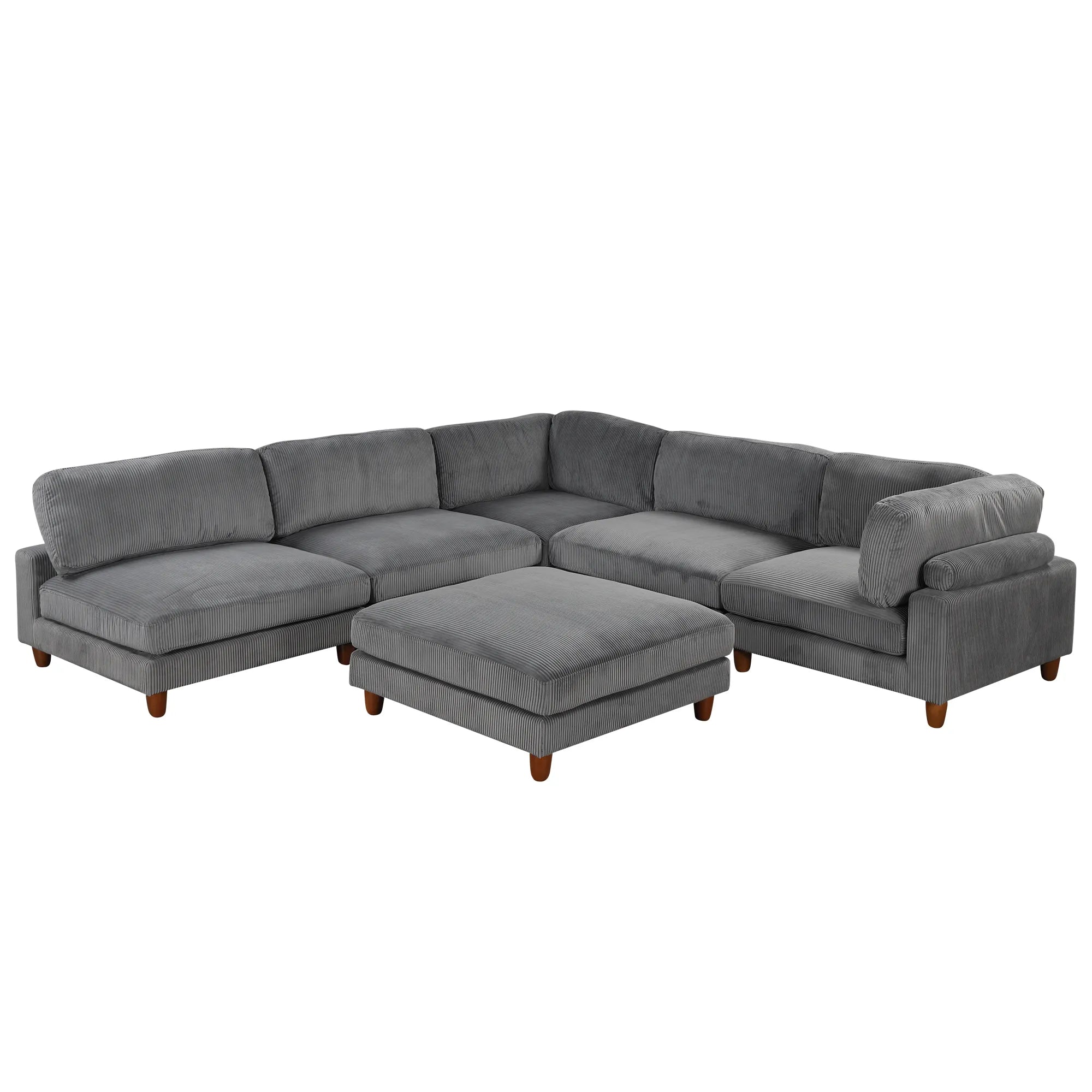 163'' Modular Sectional Sofa with Ottoman