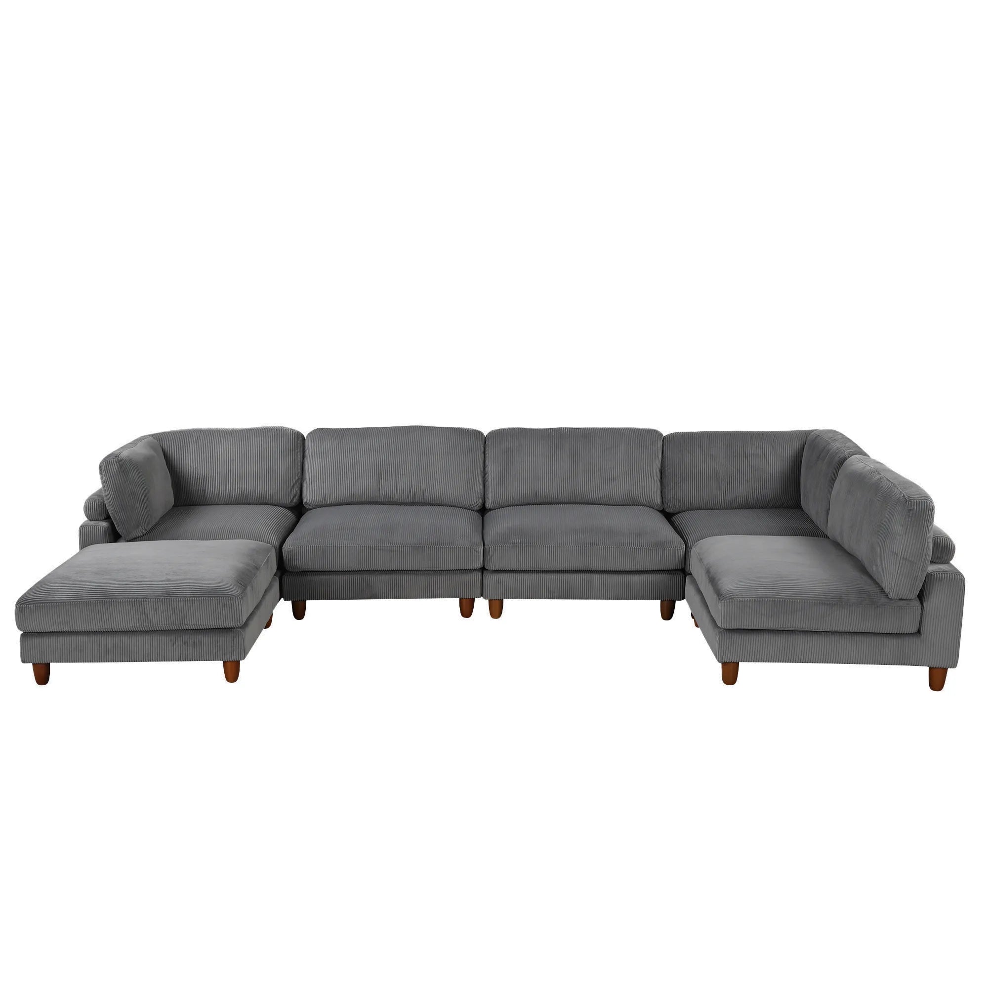 163'' Modular Sectional Sofa with Ottoman