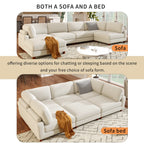 163'' Modular Sectional Sofa with Ottoman