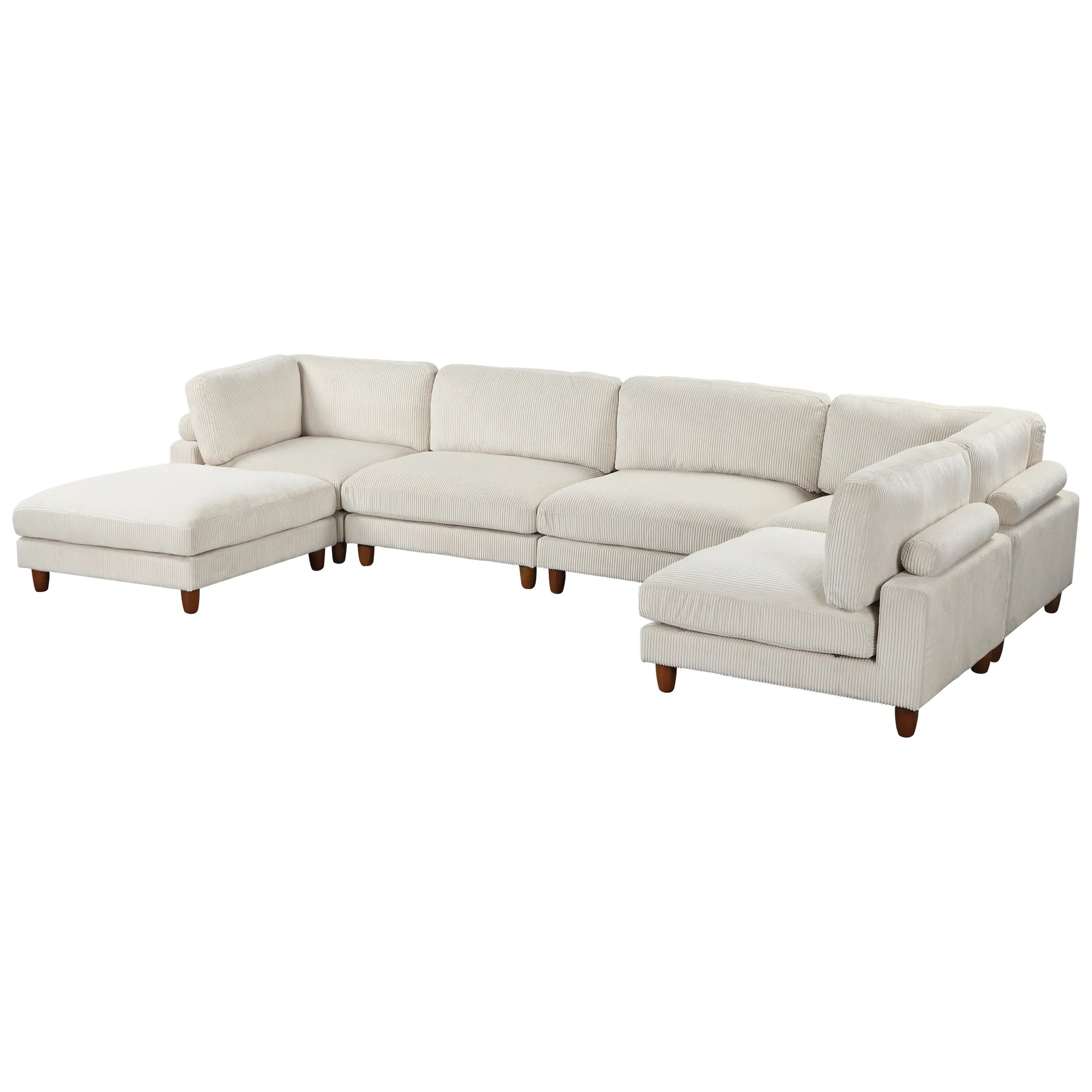 163'' Modular Sectional Sofa with Ottoman