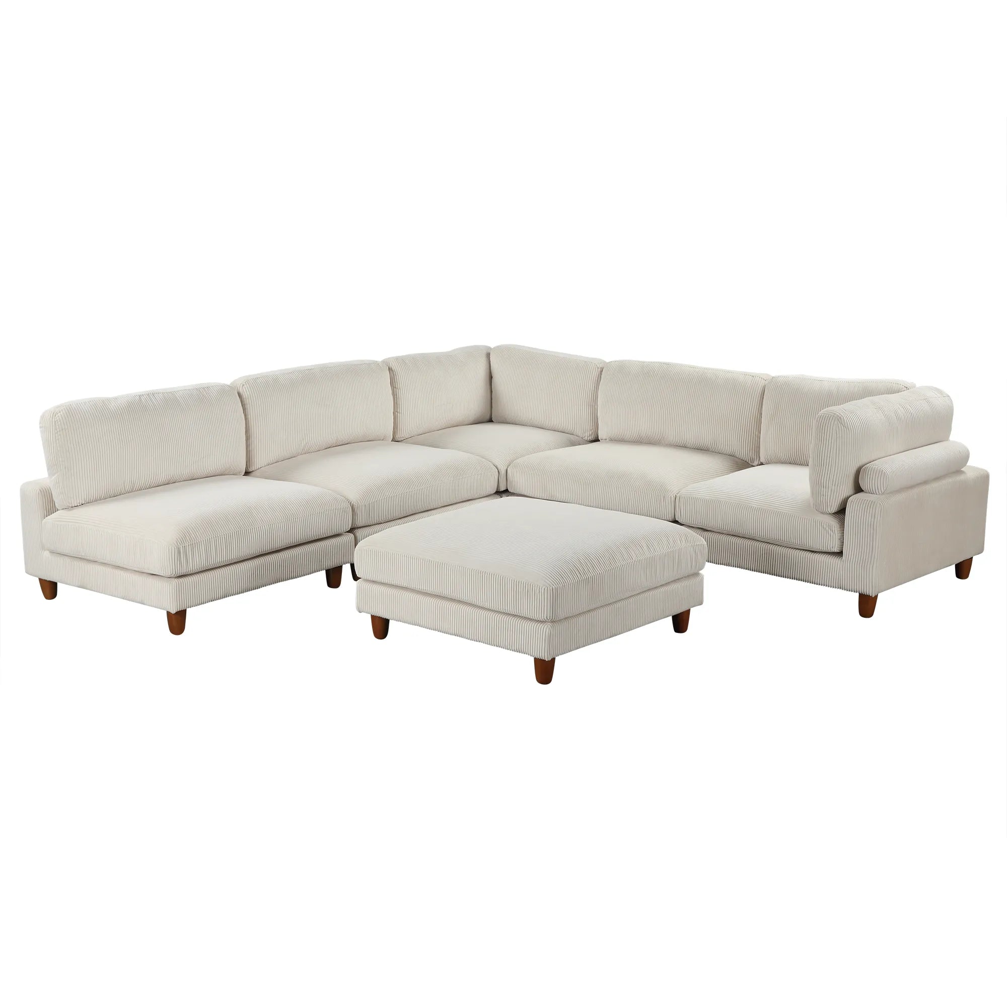163'' Modular Sectional Sofa with Ottoman