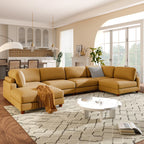 163'' Modular Sectional Sofa with Ottoman