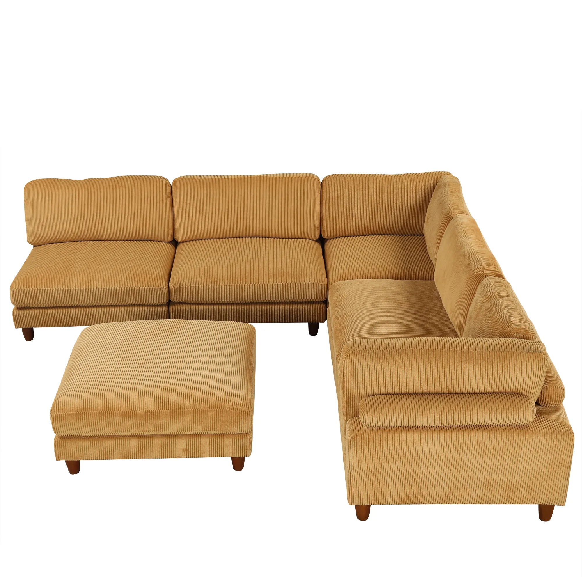163'' Modular Sectional Sofa with Ottoman