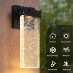 2-Pack Outdoor Waterproof LED Crystal Wall Lamp