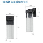 2-Pack Outdoor Waterproof LED Crystal Wall Lamp