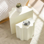 2-Piece Modern End Table Set with Wavy Edges