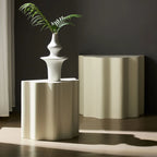 2-Piece Modern End Table Set with Wavy Edges