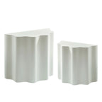 2-Piece Modern End Table Set with Wavy Edges