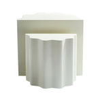 2-Piece Modern End Table Set with Wavy Edges