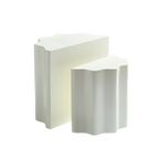 2-Piece Modern End Table Set with Wavy Edges