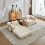 2-Seat Modular Convertible Floor Sofa Bed