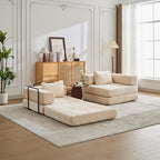 2-Seat Modular Convertible Floor Sofa Bed