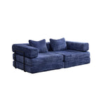 2-Seat Modular Convertible Floor Sofa Bed
