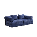 2-Seat Modular Convertible Floor Sofa Bed