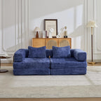 2-Seat Modular Convertible Floor Sofa Bed