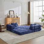 2-Seat Modular Convertible Floor Sofa Bed
