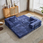 2-Seat Modular Convertible Floor Sofa Bed