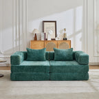 2-Seat Modular Convertible Floor Sofa Bed