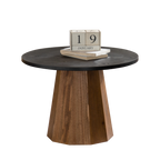 23" Round Wooden Side Table
