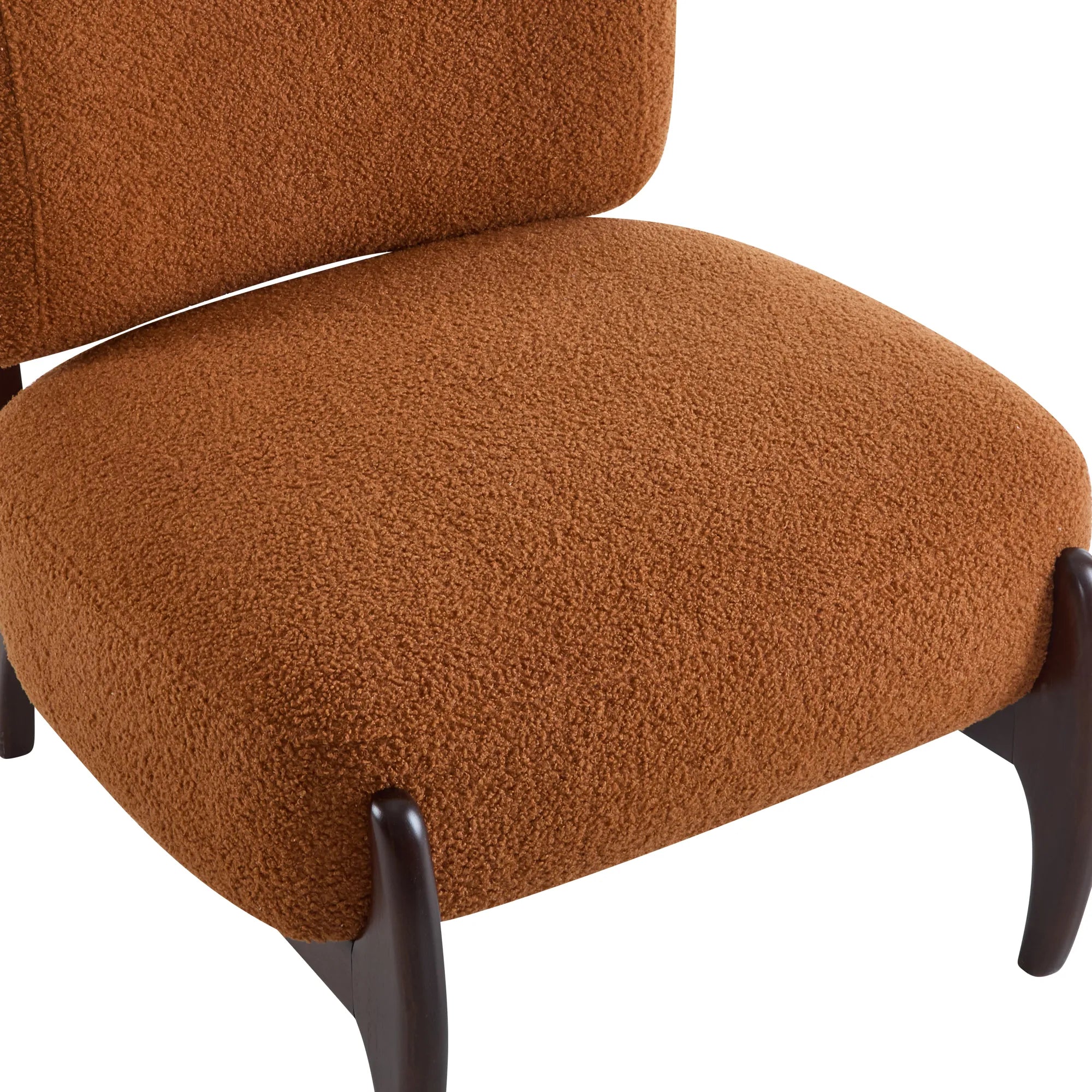 25.5" Modern Soft Boucle Lounge Accent Chair with Solid Wood Frame