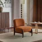 25.5" Modern Soft Boucle Lounge Accent Chair with Solid Wood Frame
