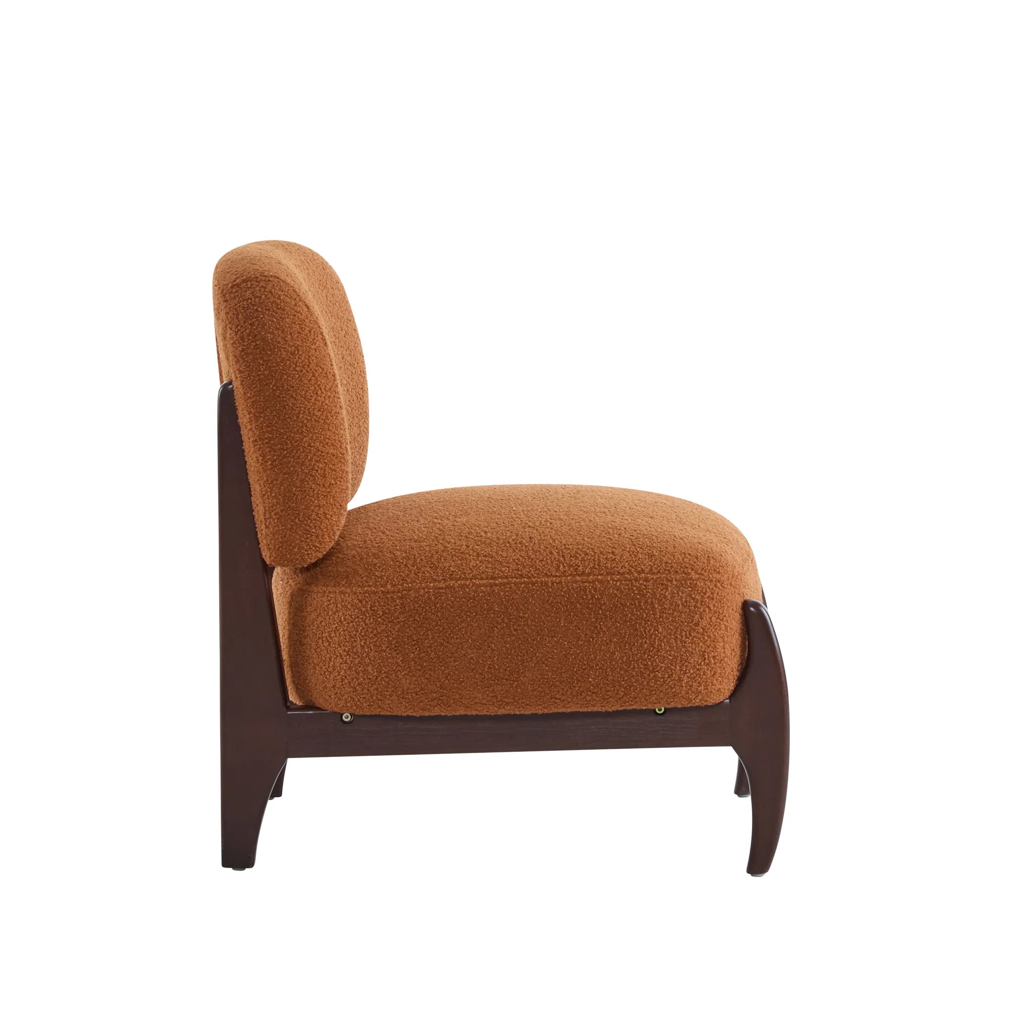 25.5" Modern Soft Boucle Lounge Accent Chair with Solid Wood Frame
