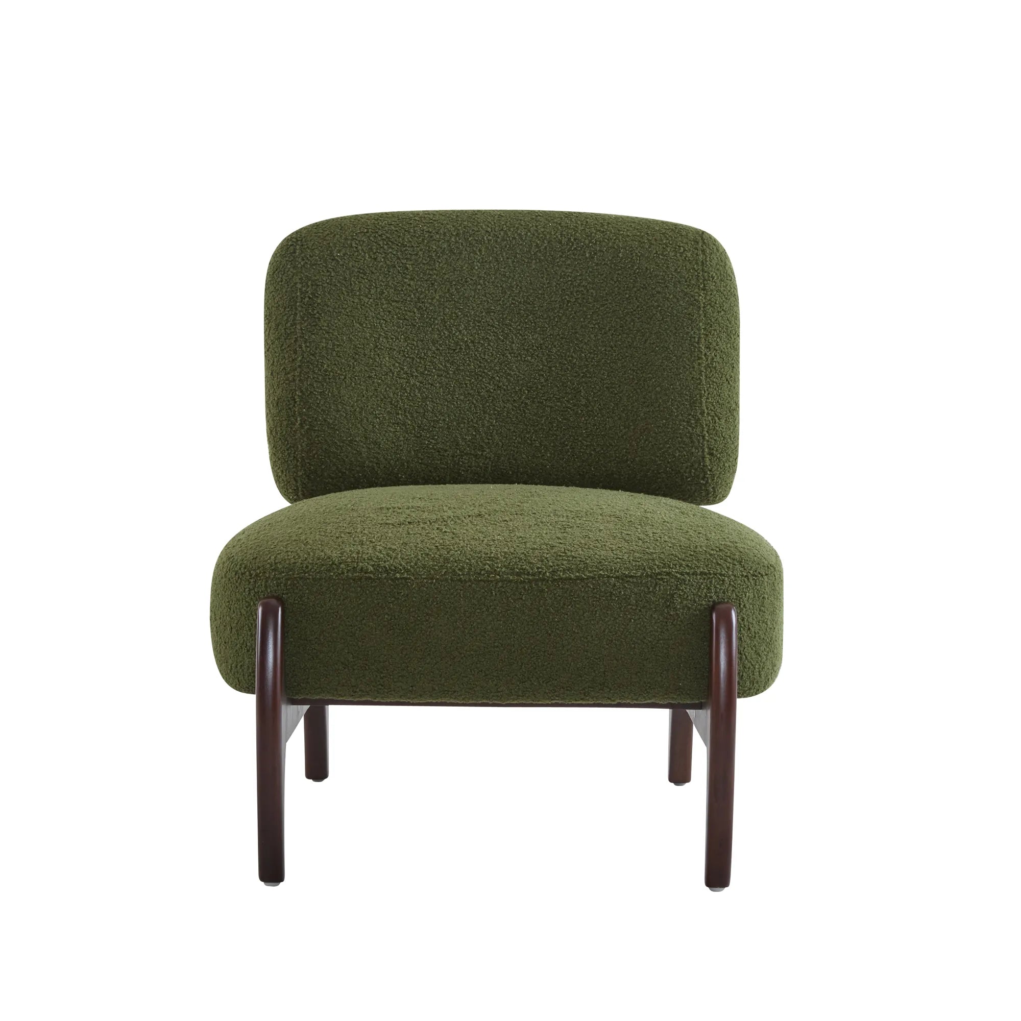 25.5" Modern Soft Boucle Lounge Accent Chair with Solid Wood Frame
