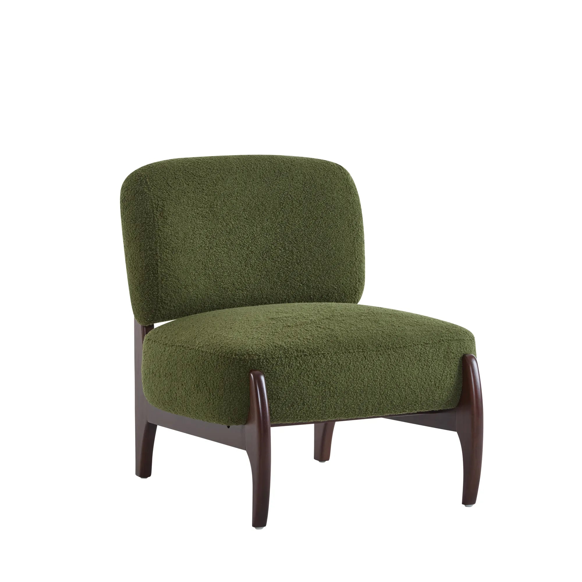 25.5" Modern Soft Boucle Lounge Accent Chair with Solid Wood Frame