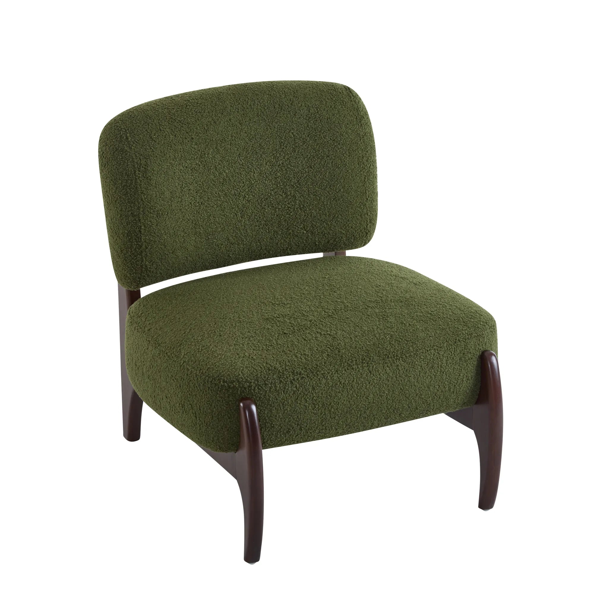 25.5" Modern Soft Boucle Lounge Accent Chair with Solid Wood Frame