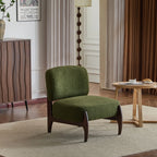 25.5" Modern Soft Boucle Lounge Accent Chair with Solid Wood Frame