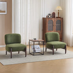 25.5" Modern Soft Boucle Lounge Accent Chair with Solid Wood Frame