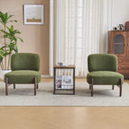 25.5" Modern Soft Boucle Lounge Accent Chair with Solid Wood Frame