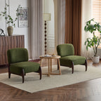 25.5" Modern Soft Boucle Lounge Accent Chair with Solid Wood Frame