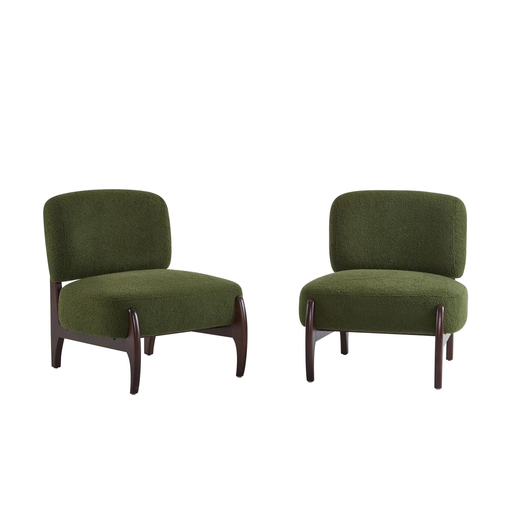 25.5" Modern Soft Boucle Lounge Accent Chair with Solid Wood Frame