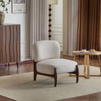 25.5" Modern Soft Boucle Lounge Accent Chair with Solid Wood Frame