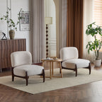 25.5" Modern Soft Boucle Lounge Accent Chair with Solid Wood Frame