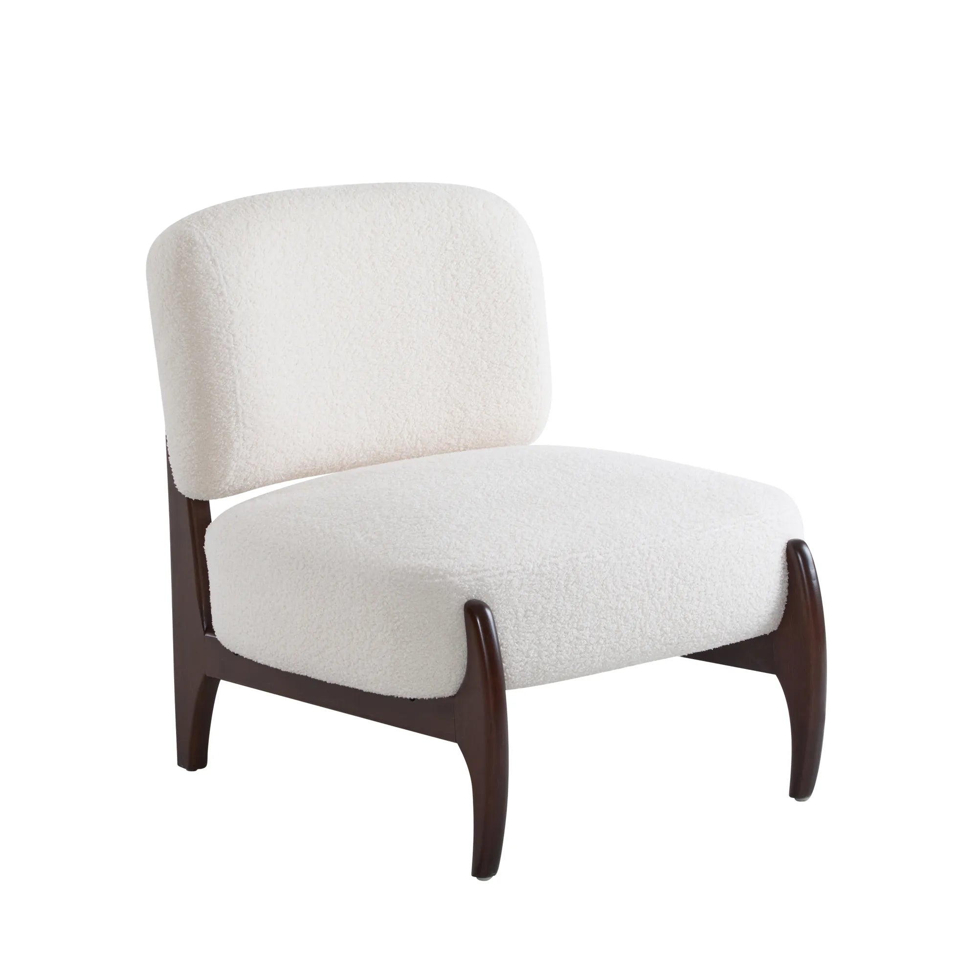 25.5" Modern Soft Boucle Lounge Accent Chair with Solid Wood Frame