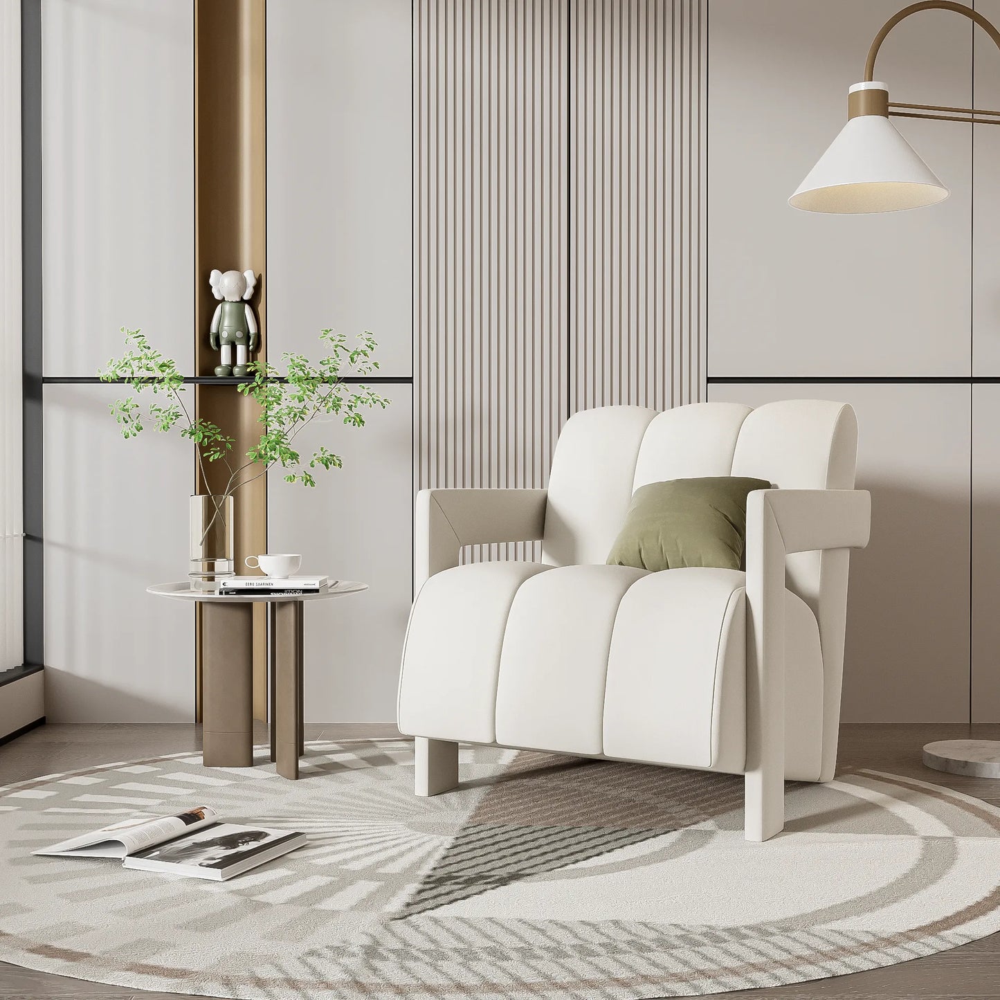 26.3'' Fabric Modern Minimalist Leisure Armchair Accent Chair