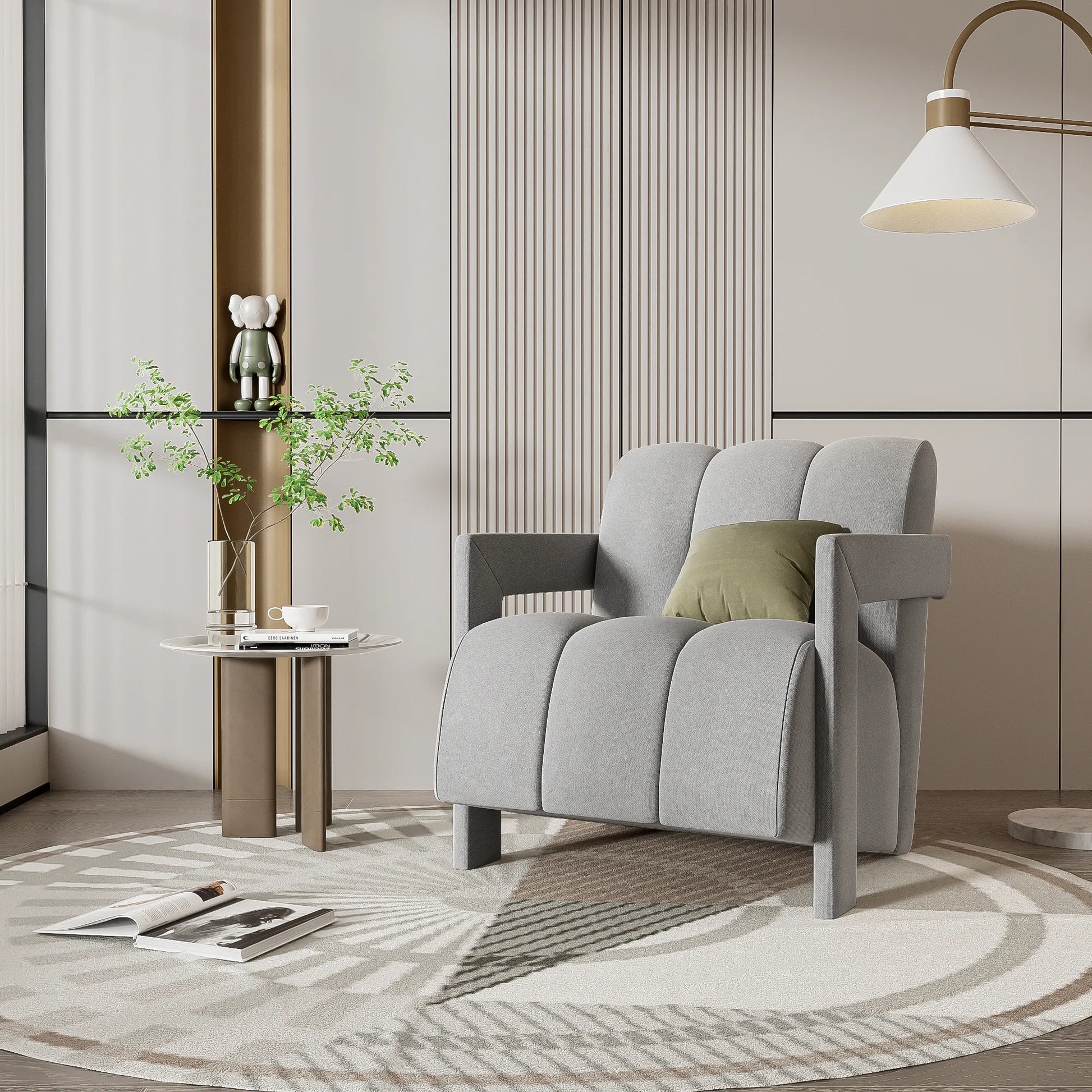 Fabric Modern Minimalist Leisure Accent Chair
