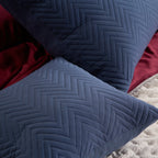 2 Pc Quilted Throw Pillow Cover Set