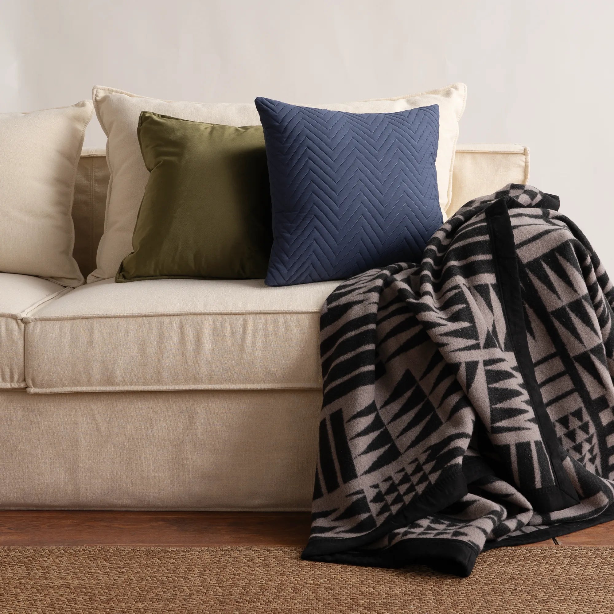 2 Pc Quilted Throw Pillow Cover Set