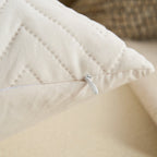 2 Pc Quilted Throw Pillow Cover Set