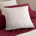 2 Pc Throw Pillow Cover Set, Quilt With Knots
