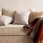 2 Pc Throw Pillow Cover Set, Quilt With Knots