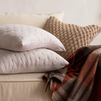 2 Pc Throw Pillow Cover Set, Quilt With Knots